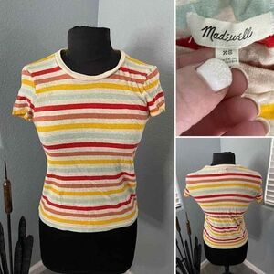Madewell striped short sleeve top